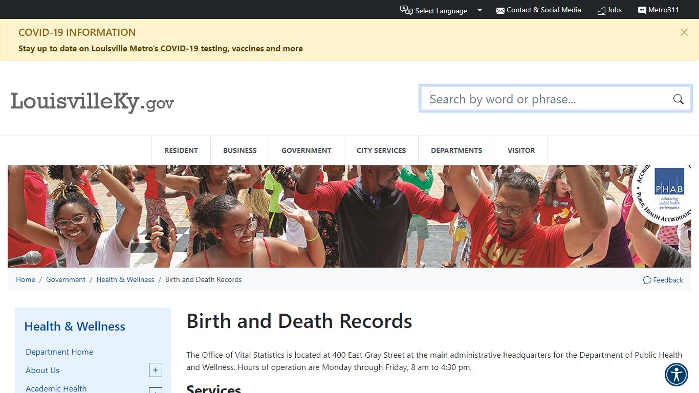 Birth and Death Records | LouisvilleKY.gov